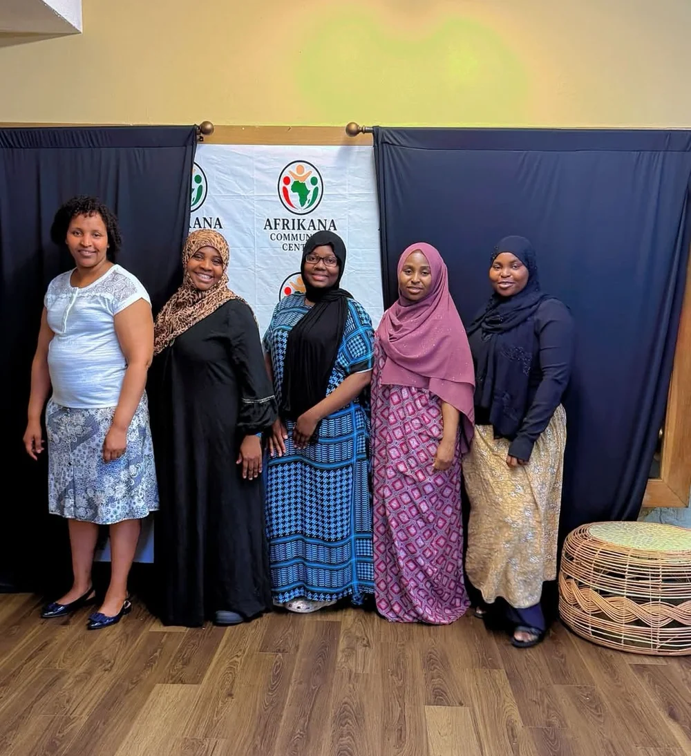 Community members and guests at Afrikana Community Center