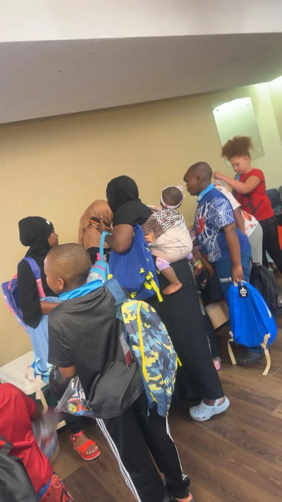 Family participating in Afrikana Community Center's 2026 Back-to-School Giveaway